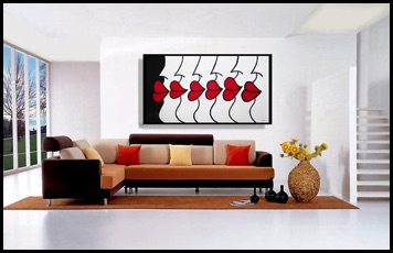 Zarum-Art-Painting-6 Lips- Lip-series-Living-Room